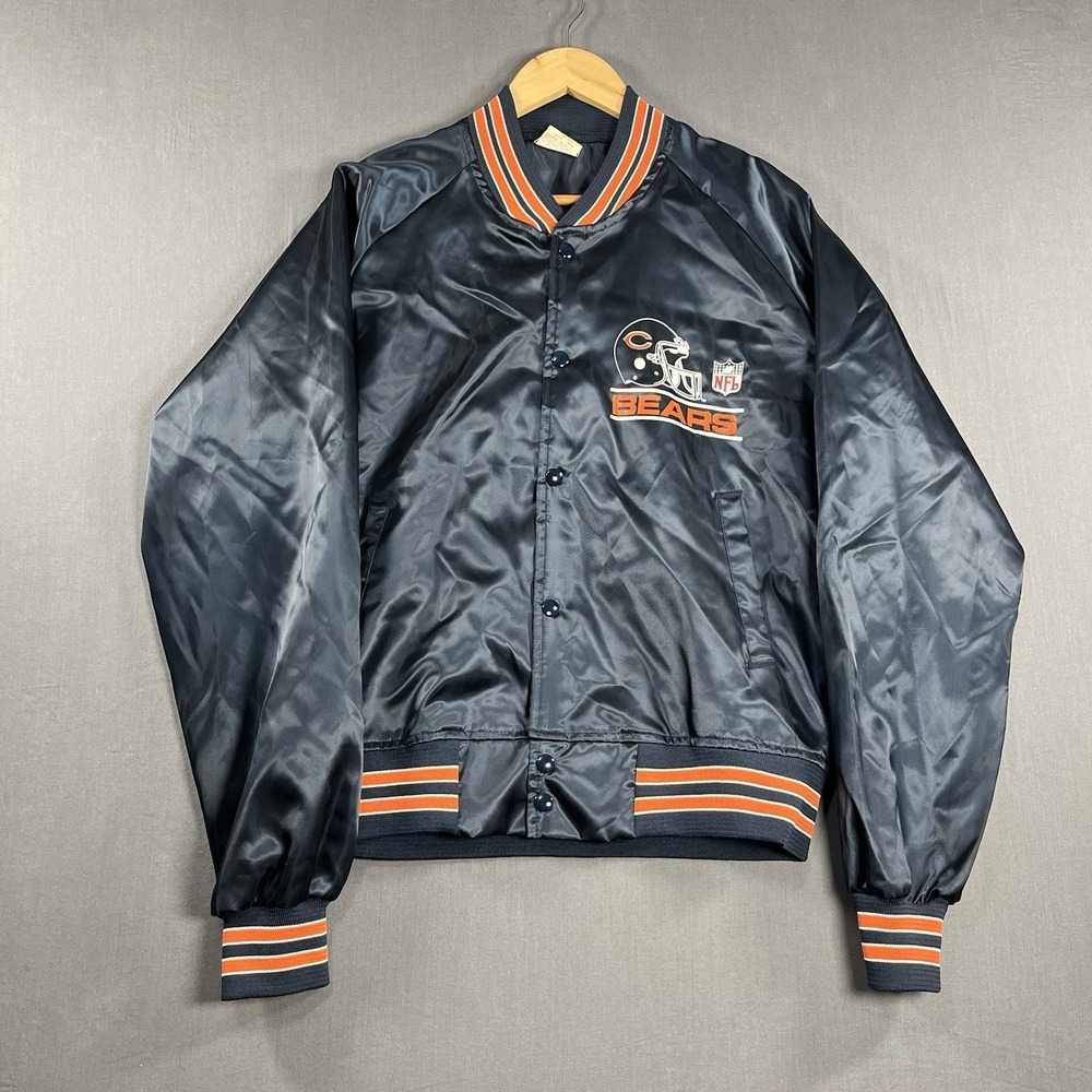 Vintage 90's CHALK LINE Chicago Bears Blue Jacket Made In USA Mens Large